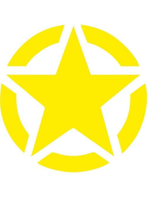 Sarı Askeri Yıldız 22CM Araba Sticker