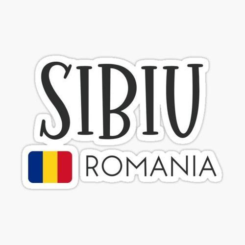 Sibiu - Romania Sticker Araba Leptop Duvar Etiket 19CM