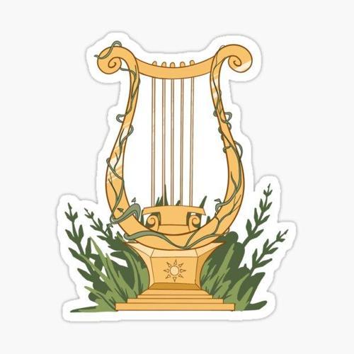 Apollo Lyre Greek Mythology Sticker Etiket Yapıştırma 19CM