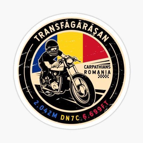 Transfagarasan  Romanya  Motosiklet Etiket Sticker 19CM