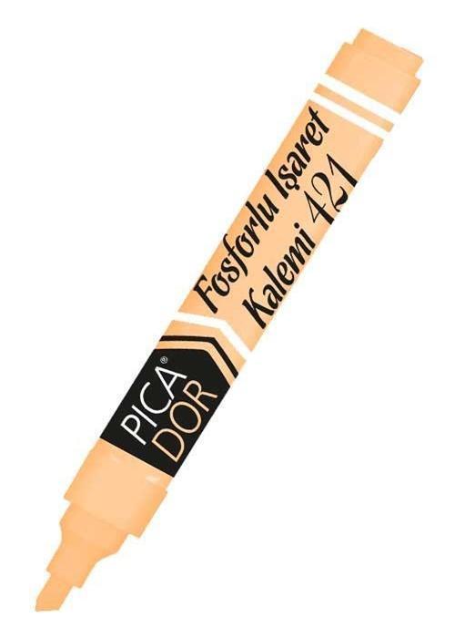Fosforlu Kalem Doldurulabilir Pastel Turuncu - 3 adet