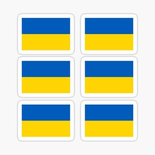 Ukrayna Ukraine 6 Adet 5 Cm Minik bayrak Sticker Yapıştırma