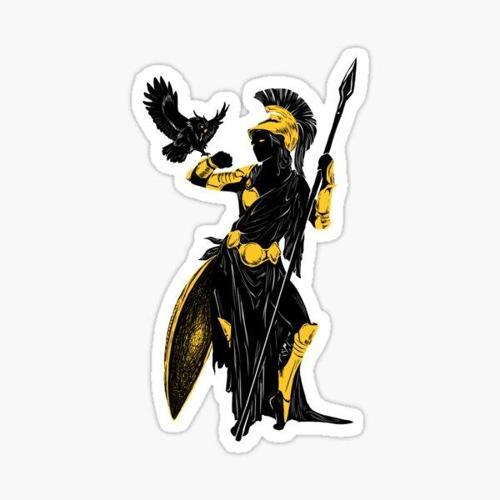 Athena Silhouette Sticker 19CM Etiket Yapıştırma