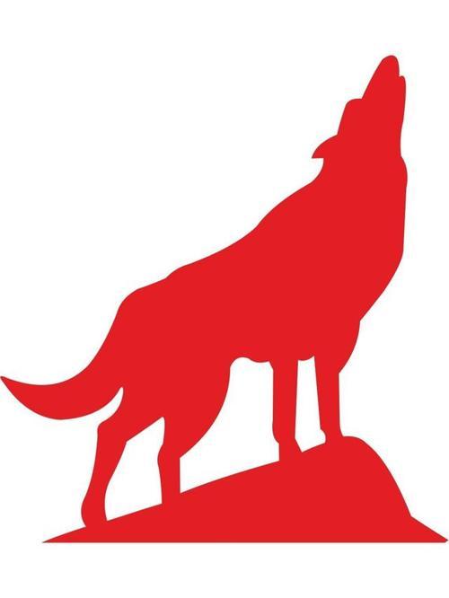 Uluyan Kurt 22CM Kırmızı Renk Araba Sticker