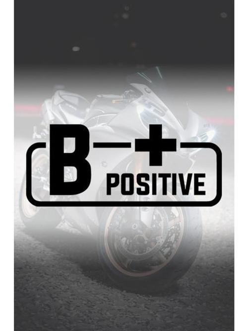 B+ Pozitif Kan Grubu Sticker Sİyah Renk 14CM