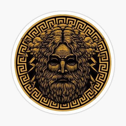 Zeus Gold Sticker Yapıştırma Etiket 19CM