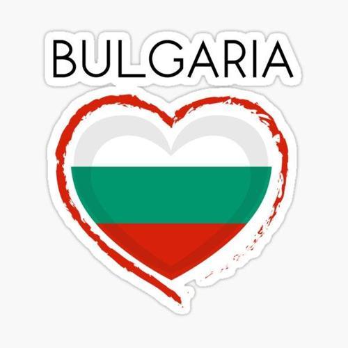 Bulgaristan Bayrağı - Bulgaristan Kalp Sticker Araba Etiket 18Cm