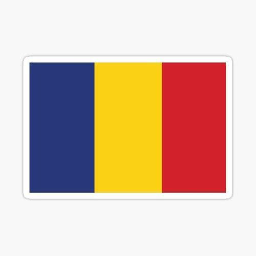 Flag Map of Romania Romanya Harita Sticker 20CM