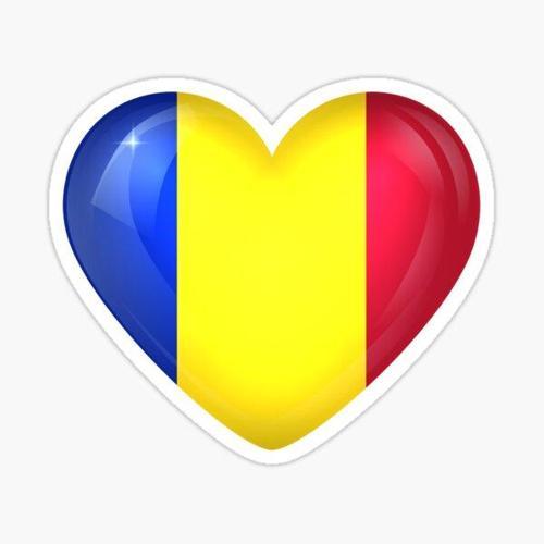 Kalbim Romanya'da Sticker Yapıştırma Etiket 19CM