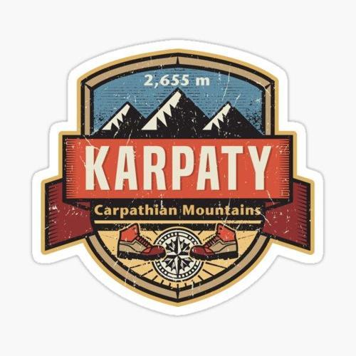 Karpat Dağları, Karpaty Çıkartması Etiket 19CM