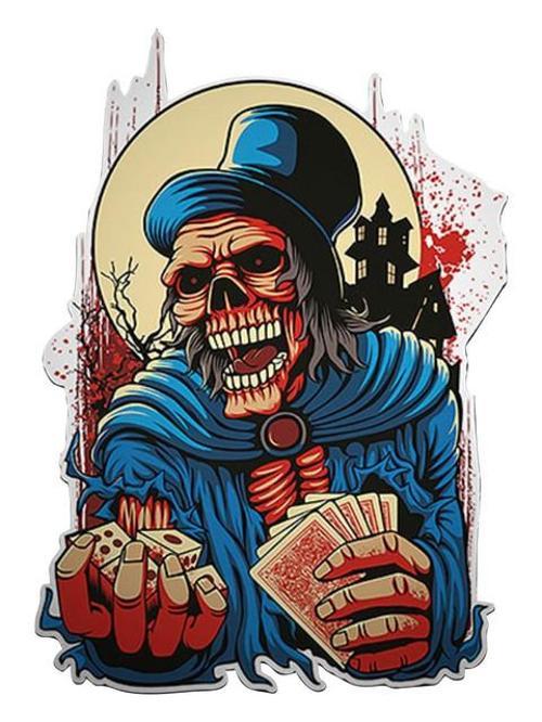 Kurukafa Kuru Kafa Poker Oyun Araba Sticker