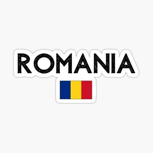 Romanya - Romanya Bayrağı Çıkartması 19CM Sticker Etiket