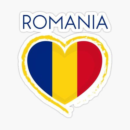 Romanya Bayrağı - Romanya Aşk Sticker Etiket 19CM