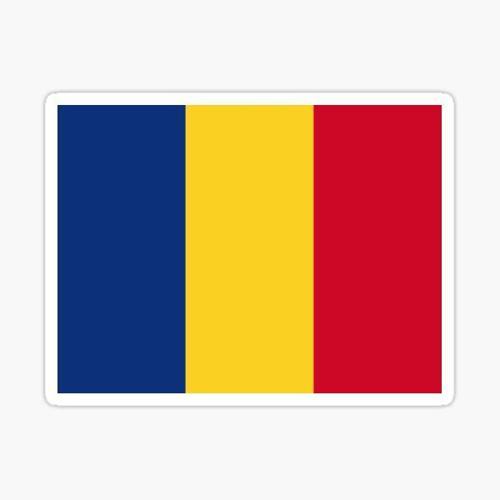 Romanya Bayrağı Çıkartması 18CM Sticker Etiket