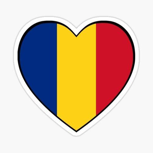 Romanya Kalp Çıkartması Araba Sticker Etiket 19CM