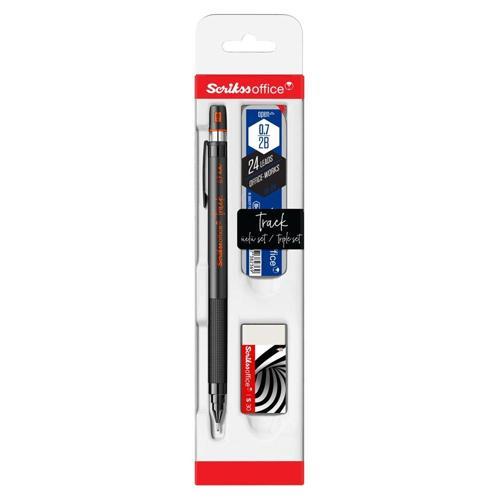 Scrikss Track 3'lü Set Mekanik Kurşun Kalem 0.7 mm Turuncu