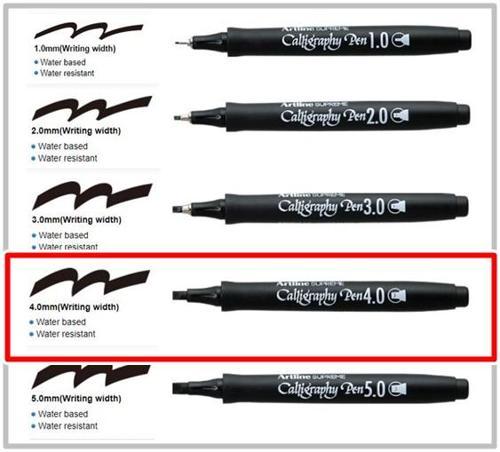 Calligraphy Çizim Kalemi 4,0 Mavi Kesik Uç - 2 adet
