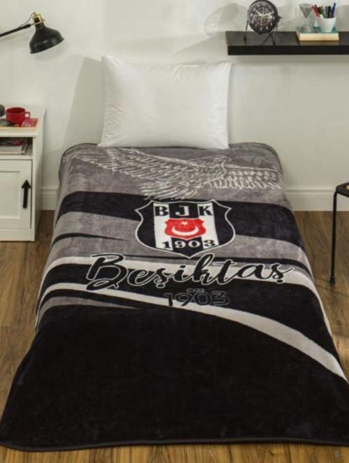 Taç Lisanslı Beşiktaş 1903 Tek Kişilik Battaniye 2026 yeni model