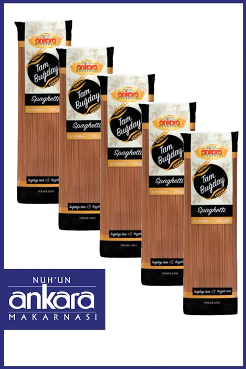 Tam Buğday Spagetti Makarna 500 gr  x 5 Adet