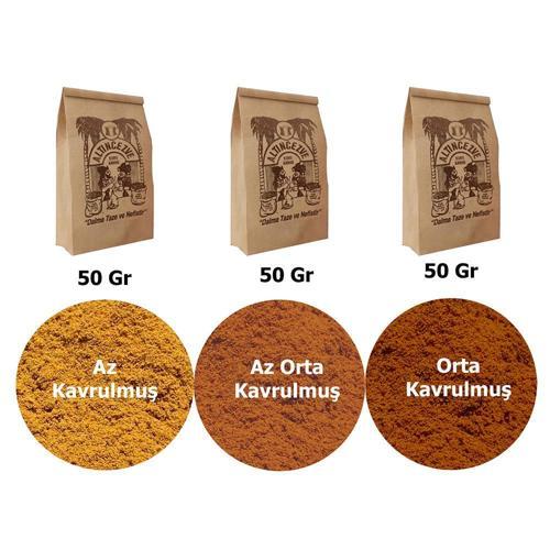 Günlük Taze Çekilmiş  Türk Kahvesi Tanışma Paketi 3x50 Gr