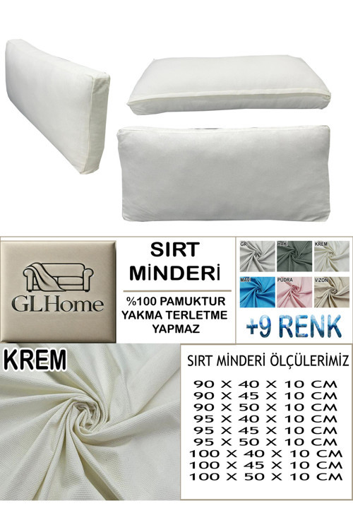 %100 Pamuk Petek 4 Adet Sırt Minderi Kılıfı
