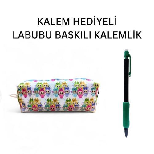 Labubu Baskılı Kalemlik- Okul Kalemliği-Makyaj Çantası ve Kalem Hediyeli