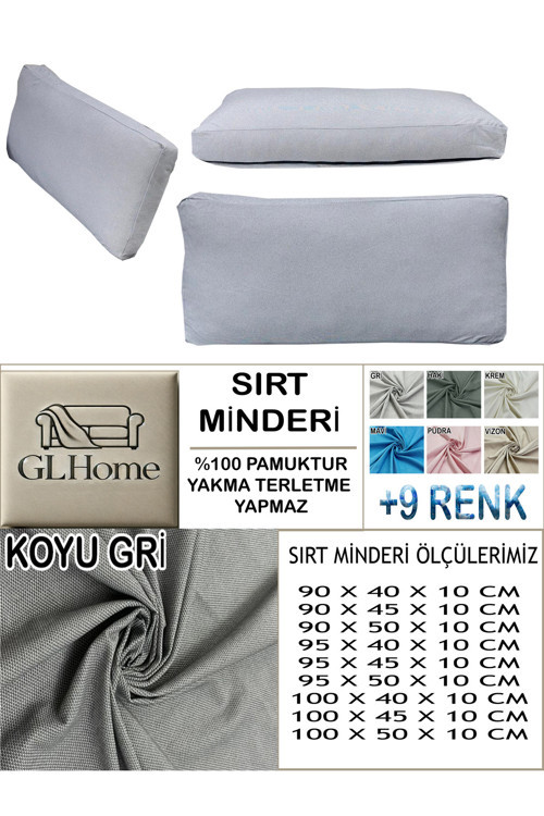 %100 Pamuk Petek 2 Adet Sırt Minderi Kılıfı