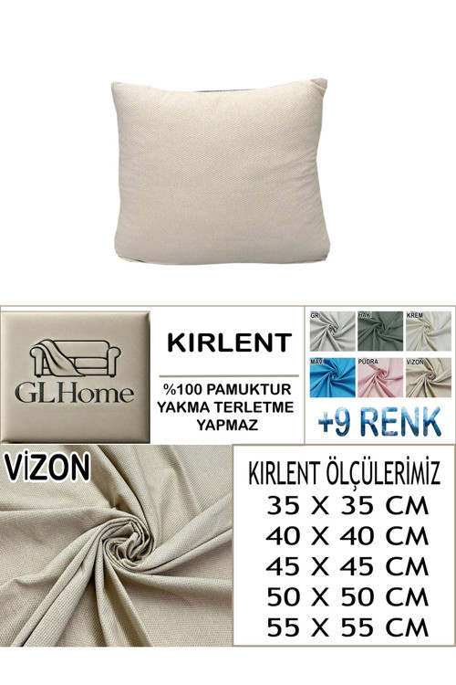 %100 Pamuk Petek 2'Li Kirlent Kılıfı