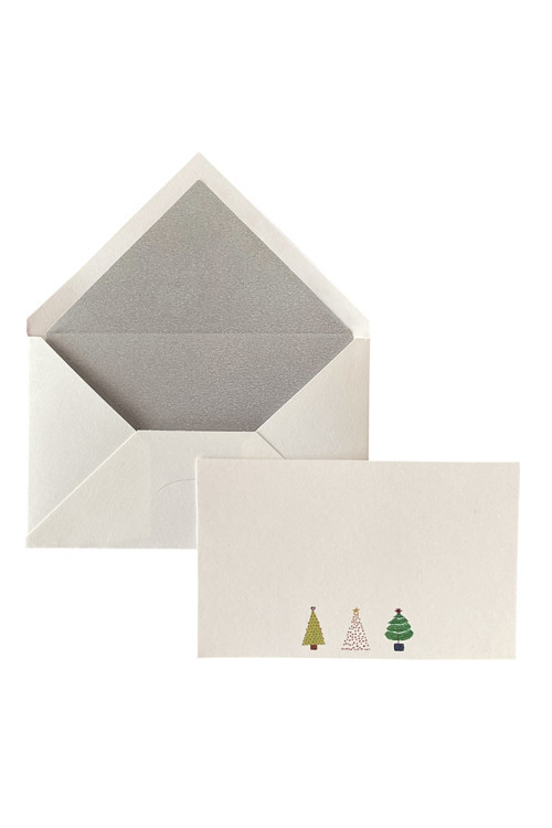Yılbaşı Tiny Trees Zarflı Not Ve Tebrik Kartı 10'Lu Kutu