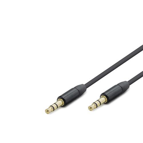 Büro Ev Ofis Ses Müzik Sistemi için 1,2MT 3.5MM 2 Line Siyah Kablo