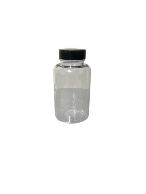 200ml şeffaf  tablet şişesi siyah kapak, 24 adet, tablet şişesi, ecza şişesi, kozmetik şişe