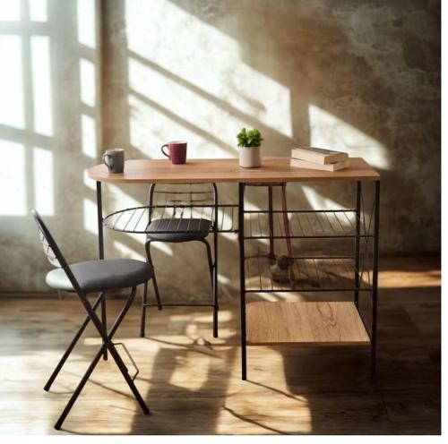 . Tuna Katlanır Sandalyeli Bar Masası/Çalışma Seti , Atlantik Çam