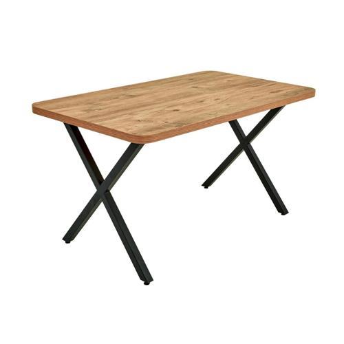 . Modern Çarpı Ayak Dikdörtgen Masa - Atlantik Çam