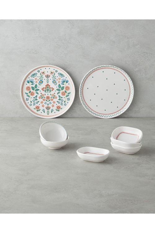 Enola Seramik Kahvaltı Takımı 8 Parça 2 Kişilik Yeşil