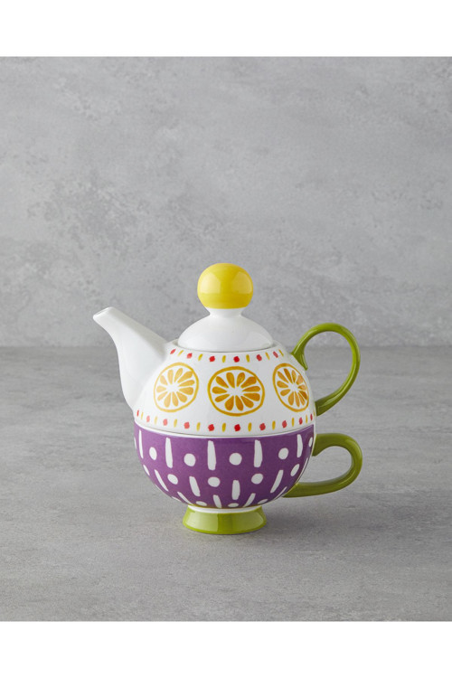Lemon New Bone China Demlik 400 Ml Sarı