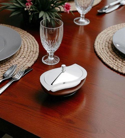 gizem paslanmaz çelik şekerlik - kapaklı şekerlik