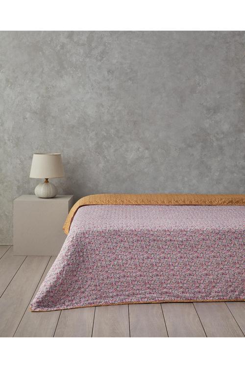 Chamomile Cluster Tek Kişilik Çok Amaçlı Örtü Pembe