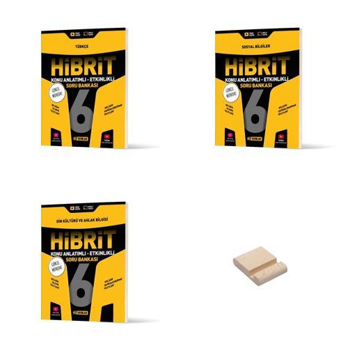 6. Sınıf Türkçe Sosyal ve Din Hibrit Etkinlikli Soru Bankası 3lü Set + Telefon Standı