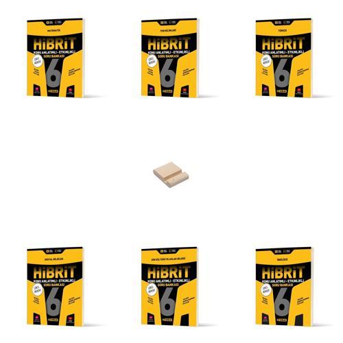 6. Sınıf Hibrit Tüm Dersler Etkinlikli Soru Bankası 6lı Set + Telefon Standı