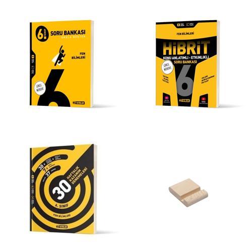 6. Sınıf Fen Soru Bankası-Hibrit-Kazanım Denemeleri 3lü Set ve Telefon Standı