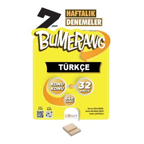 7 Sınıf Bumerang 32 Haftalık Türkçe  Denemeleri + Telefon Standı