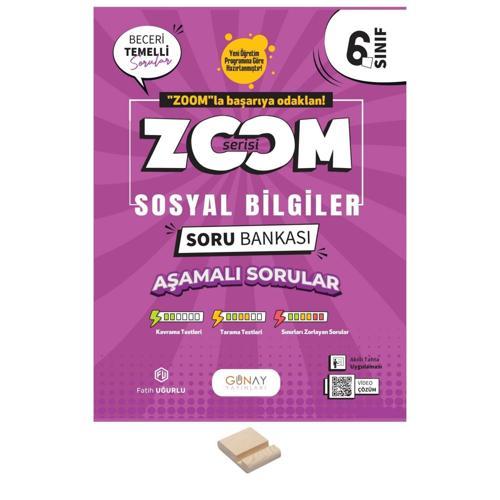 6. Sınıf Zoom Serisi Sosyal Bilgiler Soru Bankası + Telefon Standı