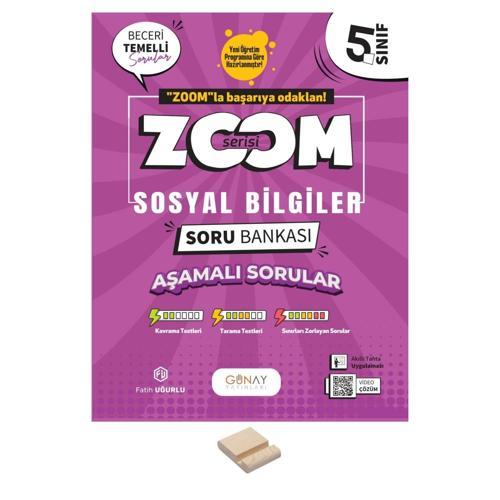 5. Sınıf Zoom Serisi Sosyal Bilgiler Soru Bankası + Telefon Standı