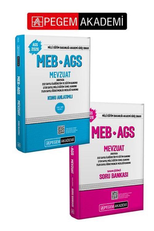 PEGEM AKADEMİ  2026 MEB AGS Konu Anlatımlı Mevzuat + 2026 MEB AGS Soru Bankası Tamamı Çözümlü Mevzua