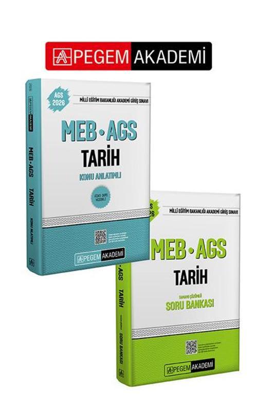 PEGEM AKADEMİ 2026 MEB-AGS Konu Anlatımlı Tarih + 2026 MEB-AGS Soru Bankası Tamamı Çözümlü Tarih Set