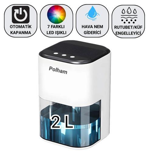 Otomatik 2 Litre Banyo,Mutfak, Çamaşır Odası İçin Nem Alma Cihazı, Rutubet, Küf ve Nem Engelleyici