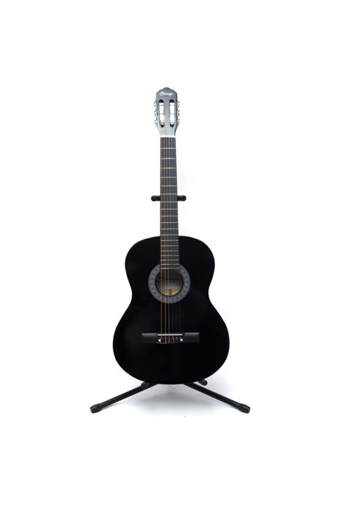 Klasik Gitar Siyah 39,5 Inç 4/4 Tam Boy Kılıf+Pena Hediye