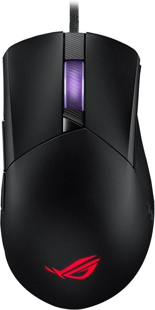 Rog Gladius Iii Kablolu Oyuncu Mouse 19000 Dpi Sensör Aura Sync Rgb Örgülü Kablo, Siyah