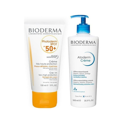 Spf 50+ Photoderm Spot 150 ML + Bioderma Atoderm Cream 500 ML