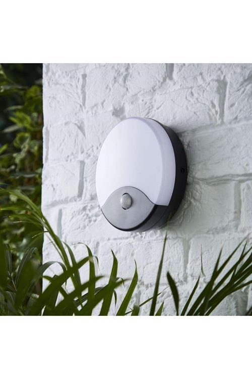 20 W Sensörlü Palermo Led Duvar Armatürü - Sarı Işık (4000K) -Gri Kasa - Ct-7092